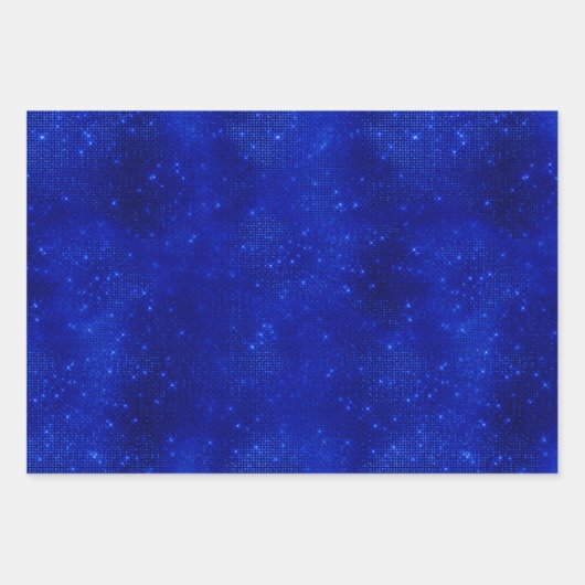 Elegant Royal Blue Foil Hanukkah Geschenkpapier Set (Vorderseite 3)