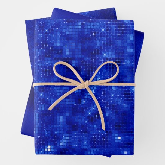 Elegant Royal Blue Foil Hanukkah Geschenkpapier Set (Beispiel)