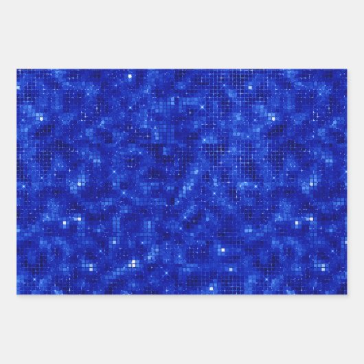 Elegant Royal Blue Foil Hanukkah Geschenkpapier Set (Vorderseite)
