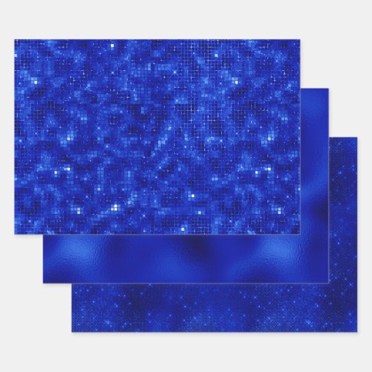 Elegant Royal Blue Foil Hanukkah Geschenkpapier Set (Set)