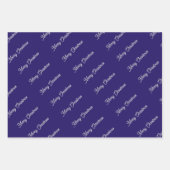 Elegant royal blue  geschenkpapier set (Vorderseite 2)