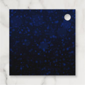 Elegant Royal Blue & Gold Baubles Frohe Weihnachte Geschenkanhänger (Rückseite)