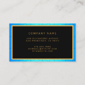 Elegant Royal Blue Metal Visitenkarte (Rückseite)