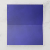 Elegant Royal Blue oder Cobalt Rose Hochzeit Write Platzkarte (Innenseite Aufgefaltet)
