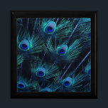 Elegant Royal Blue Peacock Keepake Giftbox Schmuckschachtel<br><div class="desc">Elegante königsblaue Pfauenfedern Geschenkboxen. Diese wunderschöne blaue Pfauenlandschaft ist wirklich atemberaubend.</div>