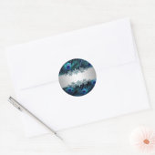 Elegant Royal Blue Peacock Stickers (Umschlag)
