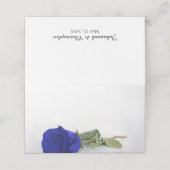 Elegant Royal Blue Rose Blank DIY Print Wedding Platzkarte (Außenseite Aufgefaltet)