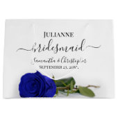 Elegant Royal Blue Rose Posh Bridesmaid Wedding Große Geschenktüte (Vorderseite)