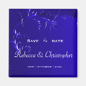 Elegant Royal Blue Save the Date Magnet (Vorne)