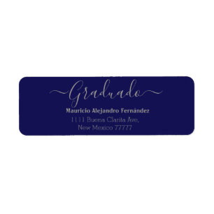 Elegant Royal Blue Spanish Class Year Return Lab