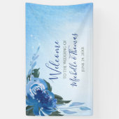 Elegant Royal Blue Watercolor Banner (Vertikal)