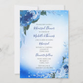 Elegant Royal Blue Watercolor Einladung (Vorderseite)