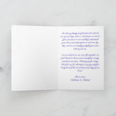 Elegant Royal Blue Wedding Dankeskarte (Innenseite)