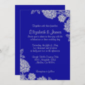 Elegant Royal Blue Wedding Einladungen (Vorne/Hinten)