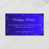 Elegant Royal Blue Wedding Website Begleitkarte (Vorderseite)