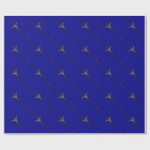 Elegant Royal Blue Wrapping Paper Geschenkpapier (Flach)