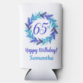 Elegant Royal Blue Wreath 65. Geburtstag Selters Dosenkühler