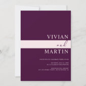 Elegant Royal Crimson Wedding All-in-One QR Einladung (Vorderseite)