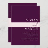 Elegant Royal Crimson Wedding All-in-One QR Einladung (Vorne/Hinten)