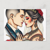 Elegant Royal Floral Wedding Einladung Postkarte (Rückseite)