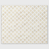 Elegant Royal Gold Fleur De Lis  Geschenkpapier (Flach)