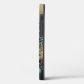 Elegant Royal Gold und Aqua Case-Mate iPhone Case (Rückseite / Links)