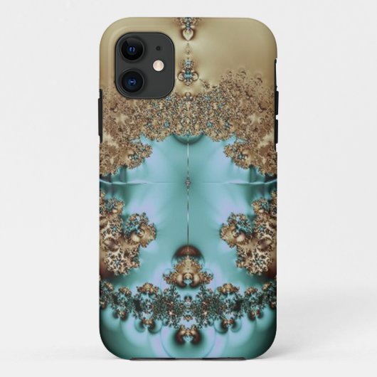 Elegant Royal Gold und Aqua Case-Mate iPhone Case (Rückseite)
