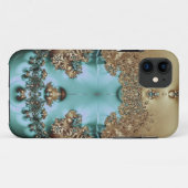 Elegant Royal Gold und Aqua Case-Mate iPhone Case (Rückseite (Horizontal))
