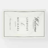 Elegant Royal Ivory & Black Wedding Banner (Horizontal)