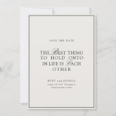 Elegant Royal Ivory & Black Wedding  Save The Date (Vorderseite)