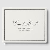 Elegant Royal Ivory Scripted Font Wedding Gästebuch (Vorderseite)