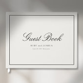 Elegant Royal Ivory Scripted Font Wedding Gästebuch