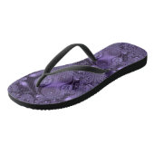 Elegant Royal Lila Liquid Sparkle Badesandalen (Schrägansicht)