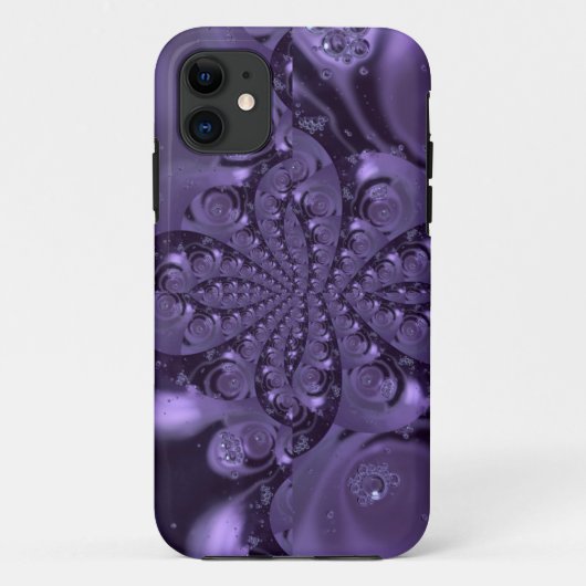 Elegant Royal Lila Liquid Sparkle Case-Mate iPhone Hülle (Rückseite)