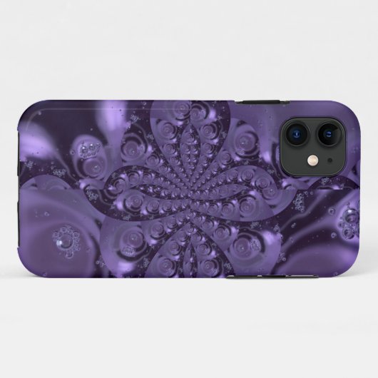 Elegant Royal Lila Liquid Sparkle Case-Mate iPhone Hülle (Rückseite (Horizontal))