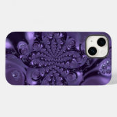 Elegant Royal Lila Liquid Sparkle Case-Mate iPhone Hülle (Rückseite (Horizontal))