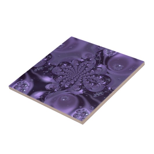 Elegant Royal Lila Liquid Sparkle Fliese (Seite)