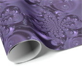 Elegant Royal Lila Liquid Sparkle Geschenkpapier (Rolleneckpunkt)