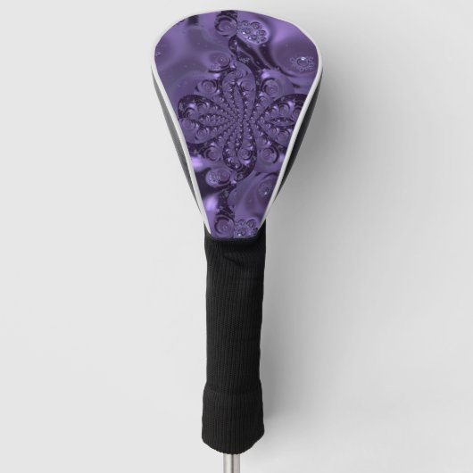Elegant Royal Lila Liquid Sparkle Golf Headcover (Vorderseite)