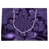 Elegant Royal Lila Liquid Sparkle Große Geschenktüte (Vorderseite)