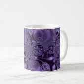Elegant Royal Lila Liquid Sparkle Kaffeetasse (VorderseiteRechts)