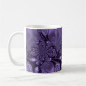 Elegant Royal Lila Liquid Sparkle Kaffeetasse (Links)