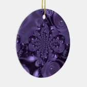 Elegant Royal Lila Liquid Sparkle Keramik Ornament (Rechts)