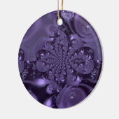 Elegant Royal Lila Liquid Sparkle Keramik Ornament (Links)