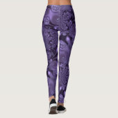 Elegant Royal Lila Liquid Sparkle Leggings (Rückseite)