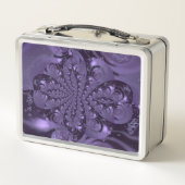 Elegant Royal Lila Liquid Sparkle Metall Brotdose (Rückseite)