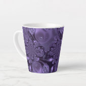 Elegant Royal Lila Liquid Sparkle Milchtasse (Linke Ecke)