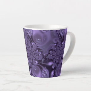 Elegant Royal Lila Liquid Sparkle Milchtasse