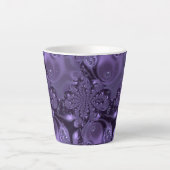 Elegant Royal Lila Liquid Sparkle Milchtasse (Vorderseite)