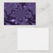 Elegant Royal Lila Liquid Sparkle Mitteilungskarte (Vorne/Hinten)